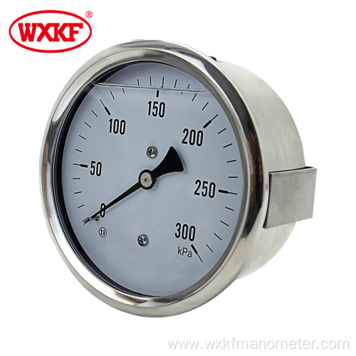 100mm panel mount pressure gauges with U clamp